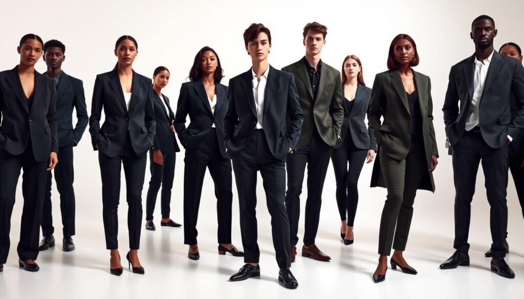 contemporary tailored suits and blazers