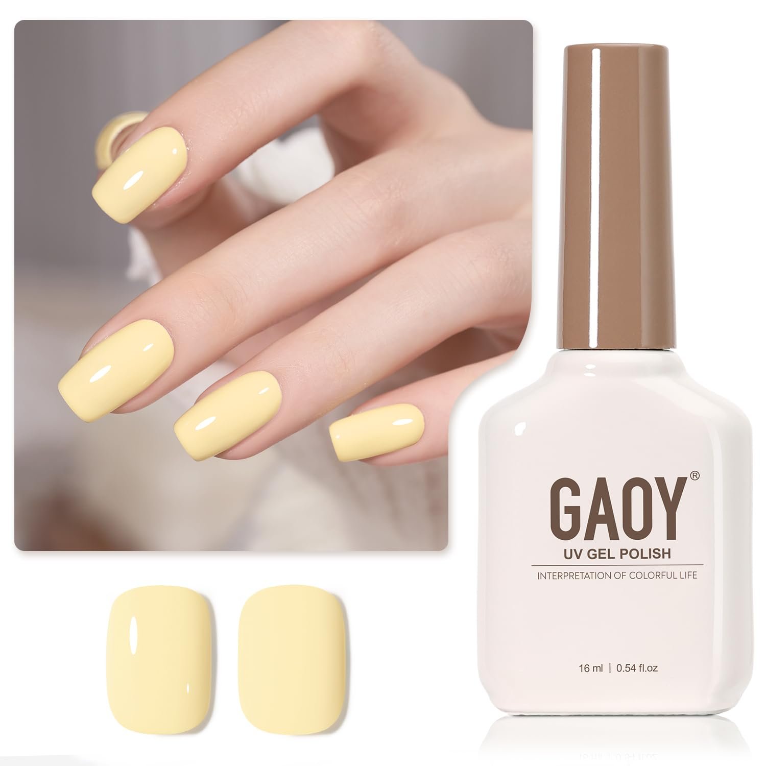 yellow gel nails