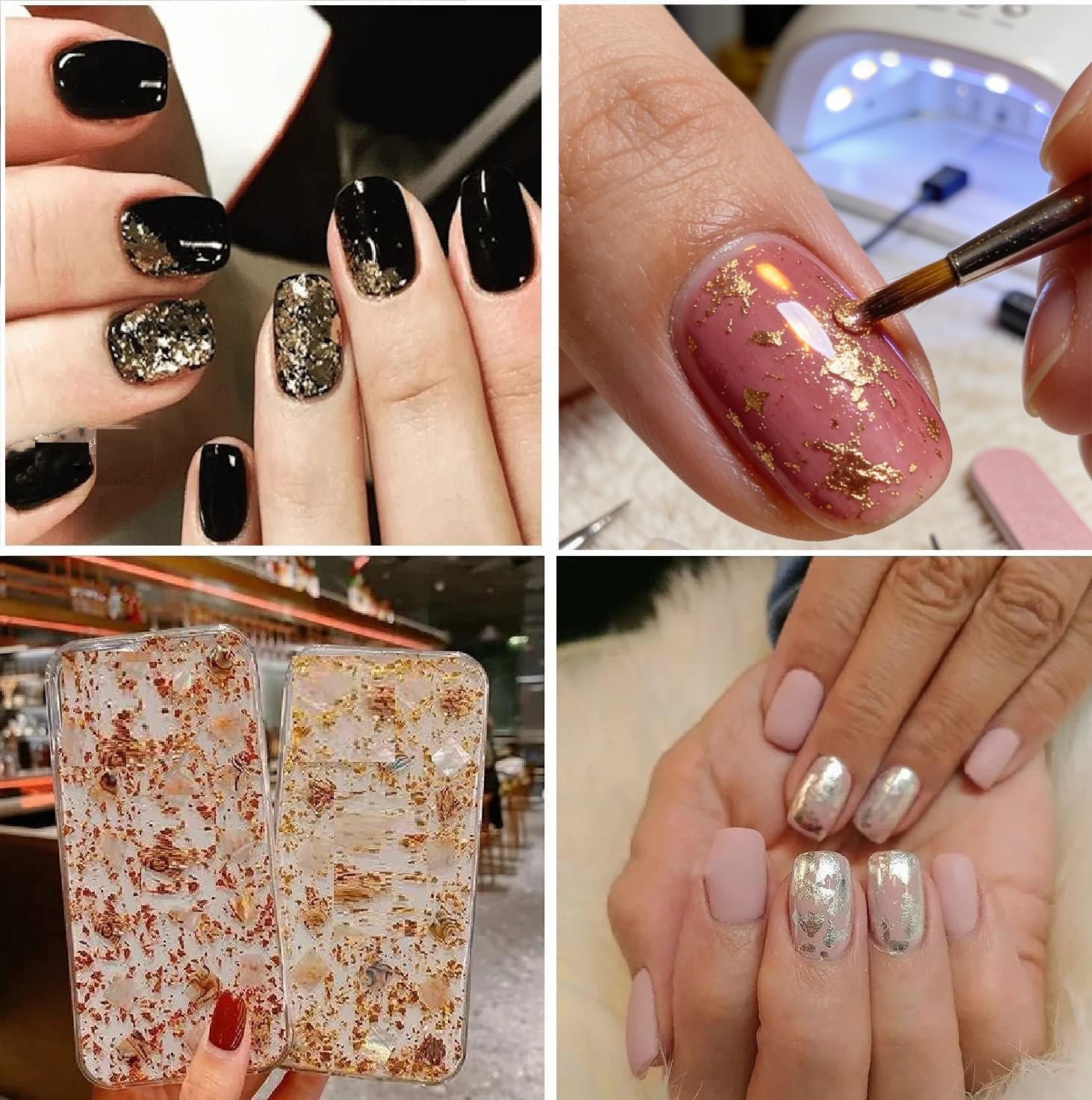 gold foil nails
