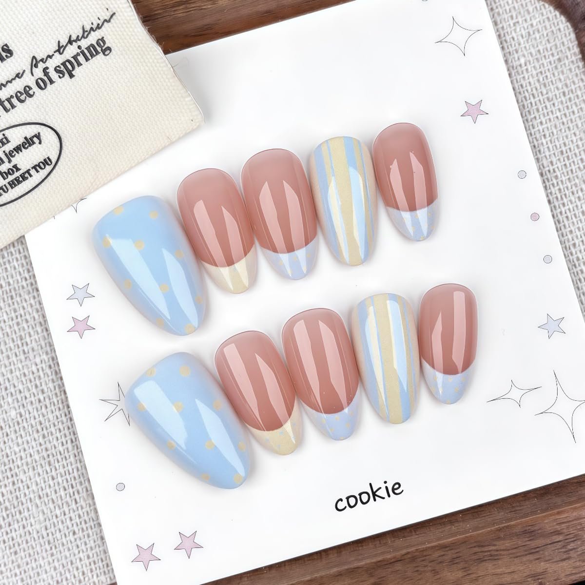 polka dot french nails