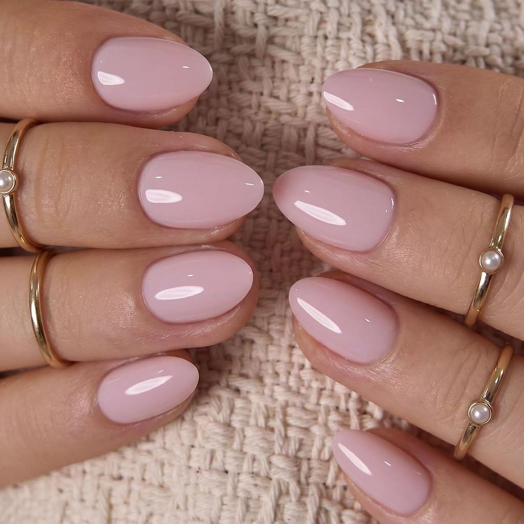 extra short almond nails