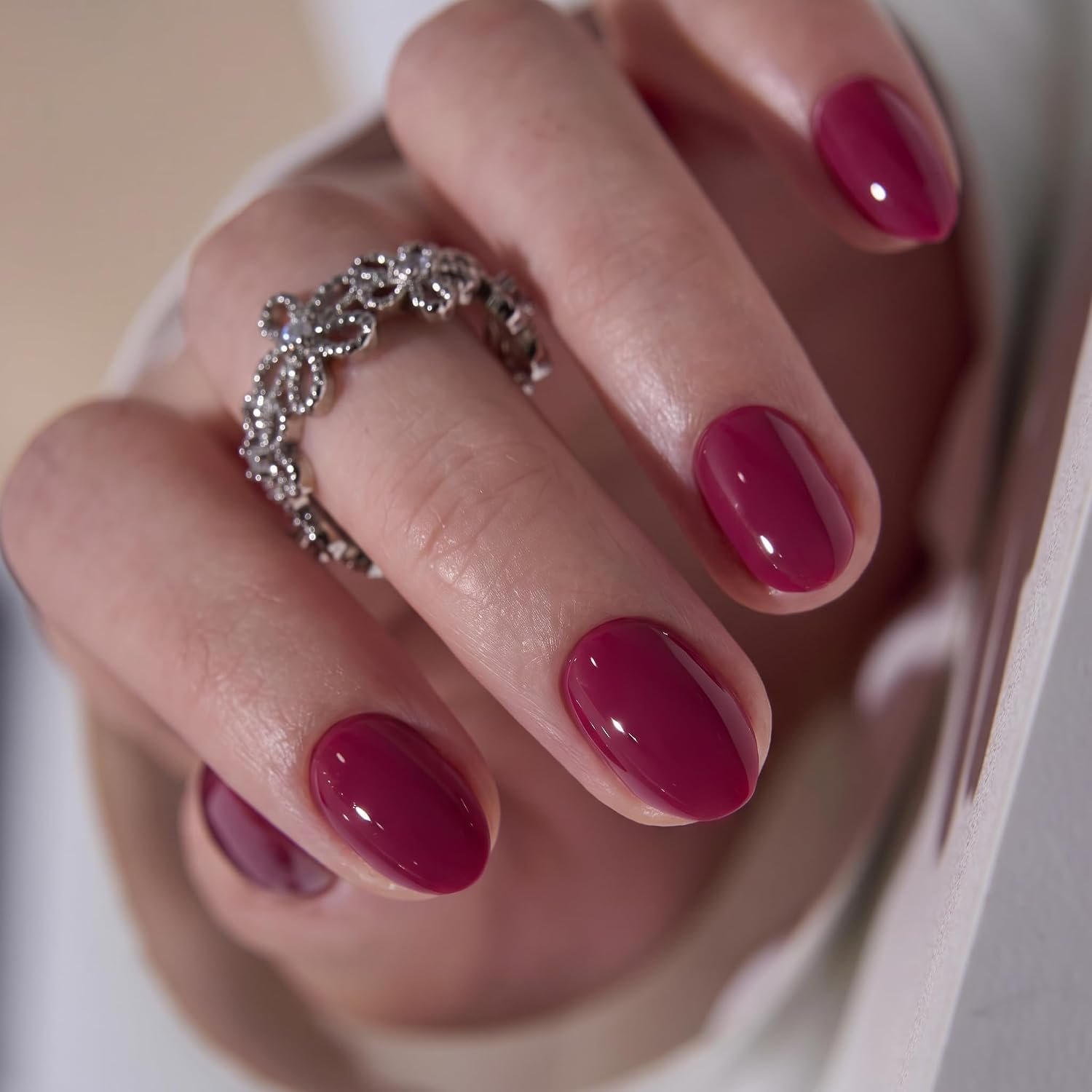 extra short almond nails