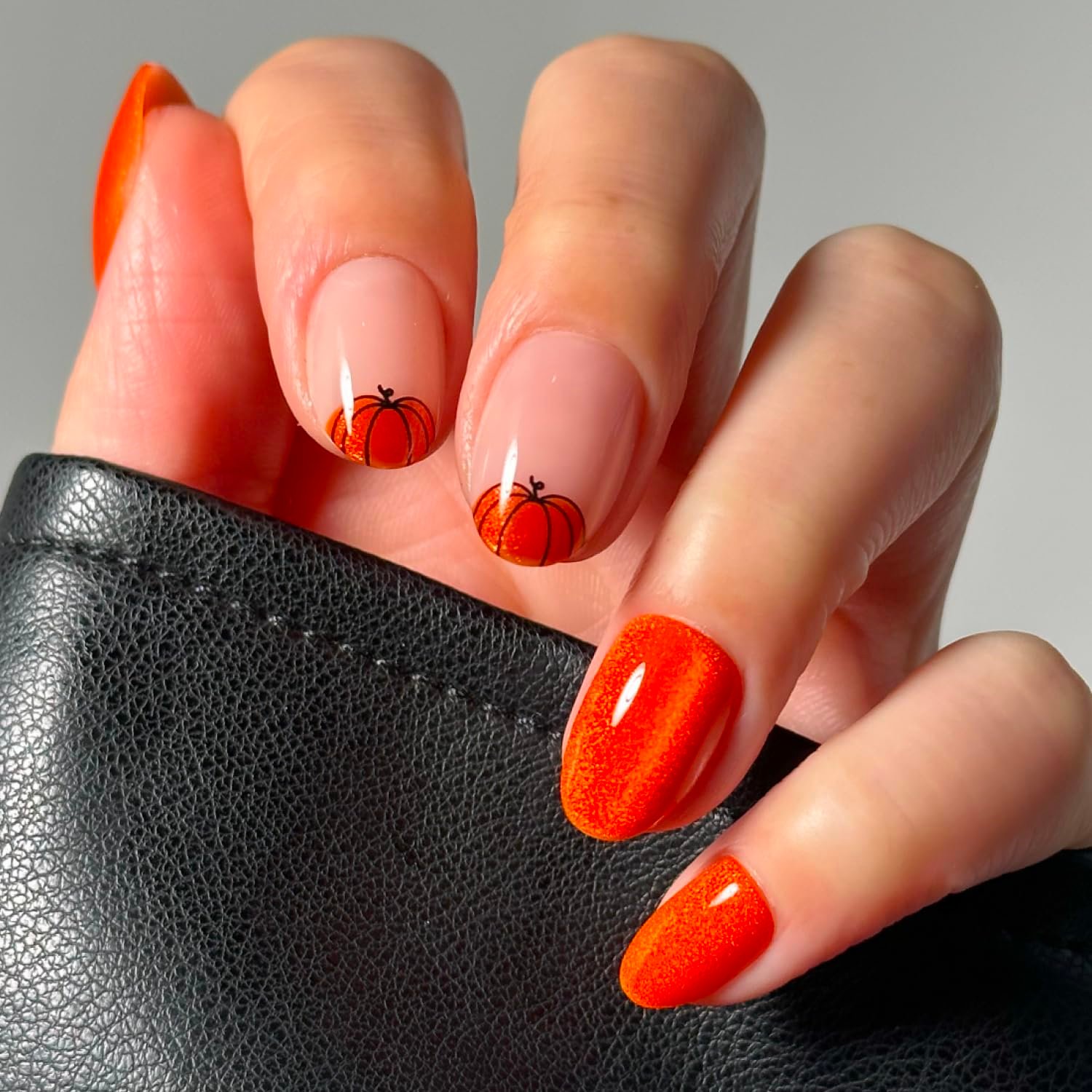 cute pumpkin nails