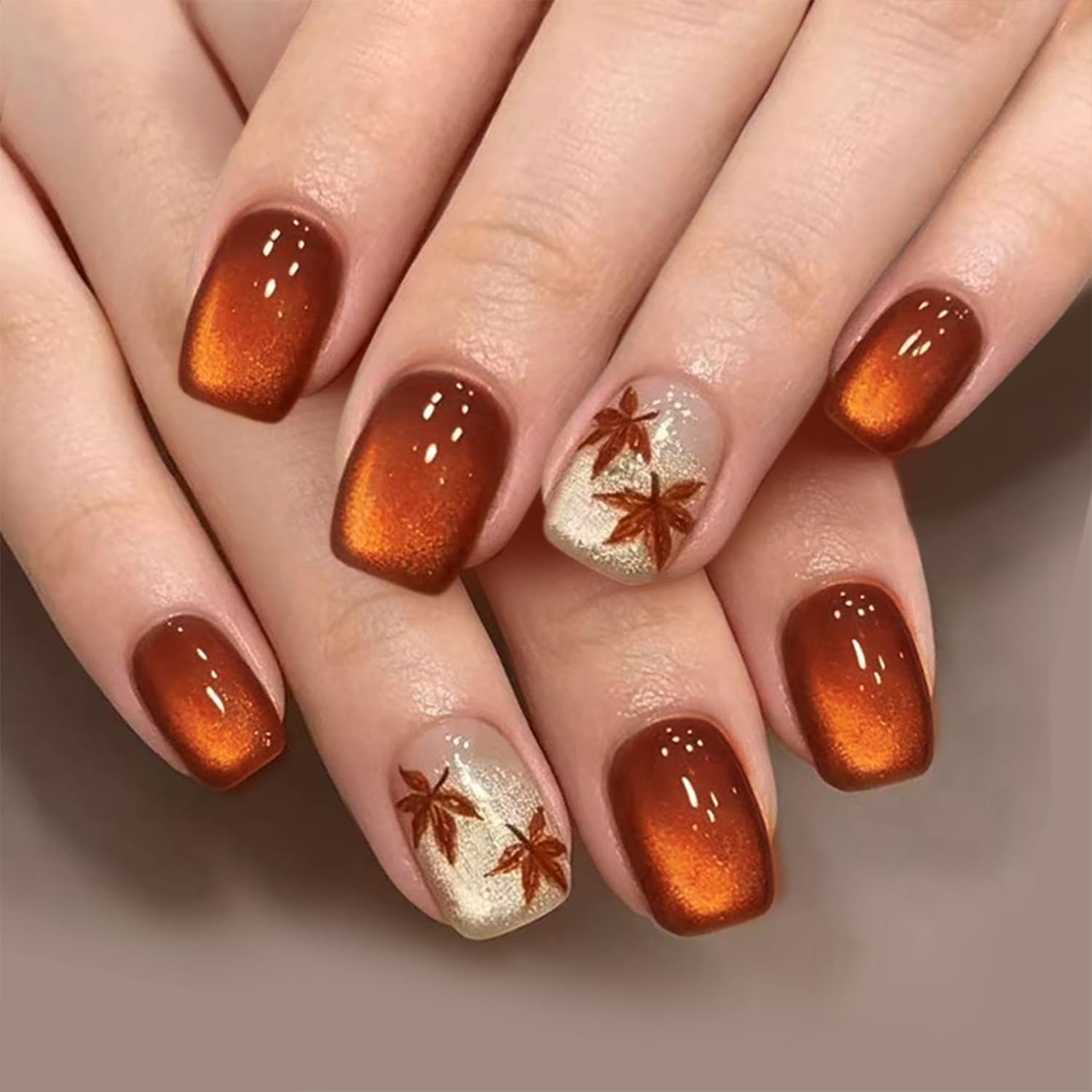 maple leaf nails