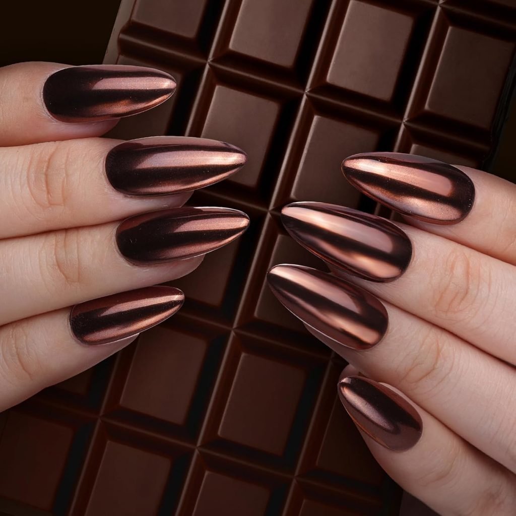 chocolate chrome nails
