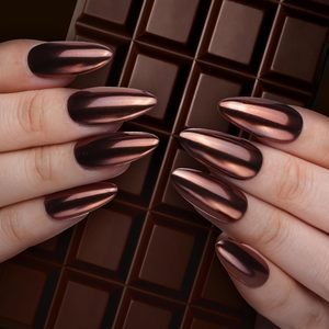 chocolate chrome nails